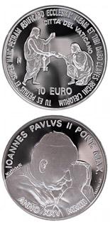 Vaticaan 5+ 10 euro 2003  Rozenkrans&Johannes Paulus II Proof